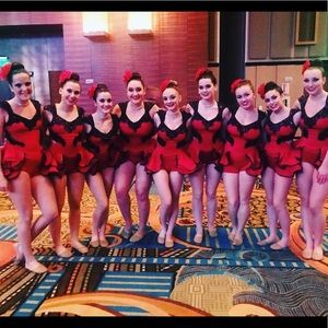 Hand rhinestoned competition costume